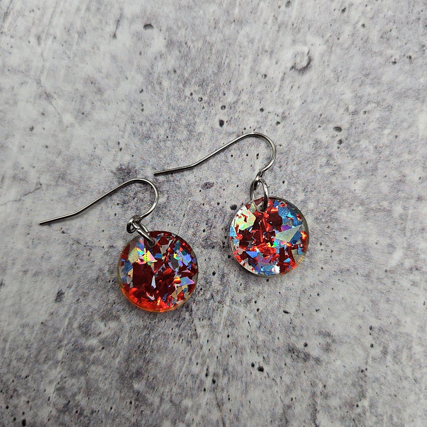 Red, White, & Blue Chunky Glitter Earrings (8 styles)