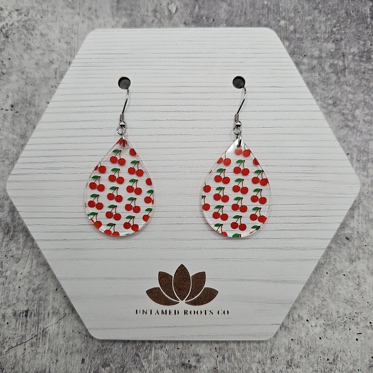 Cherry Print Earrings (8 styles)