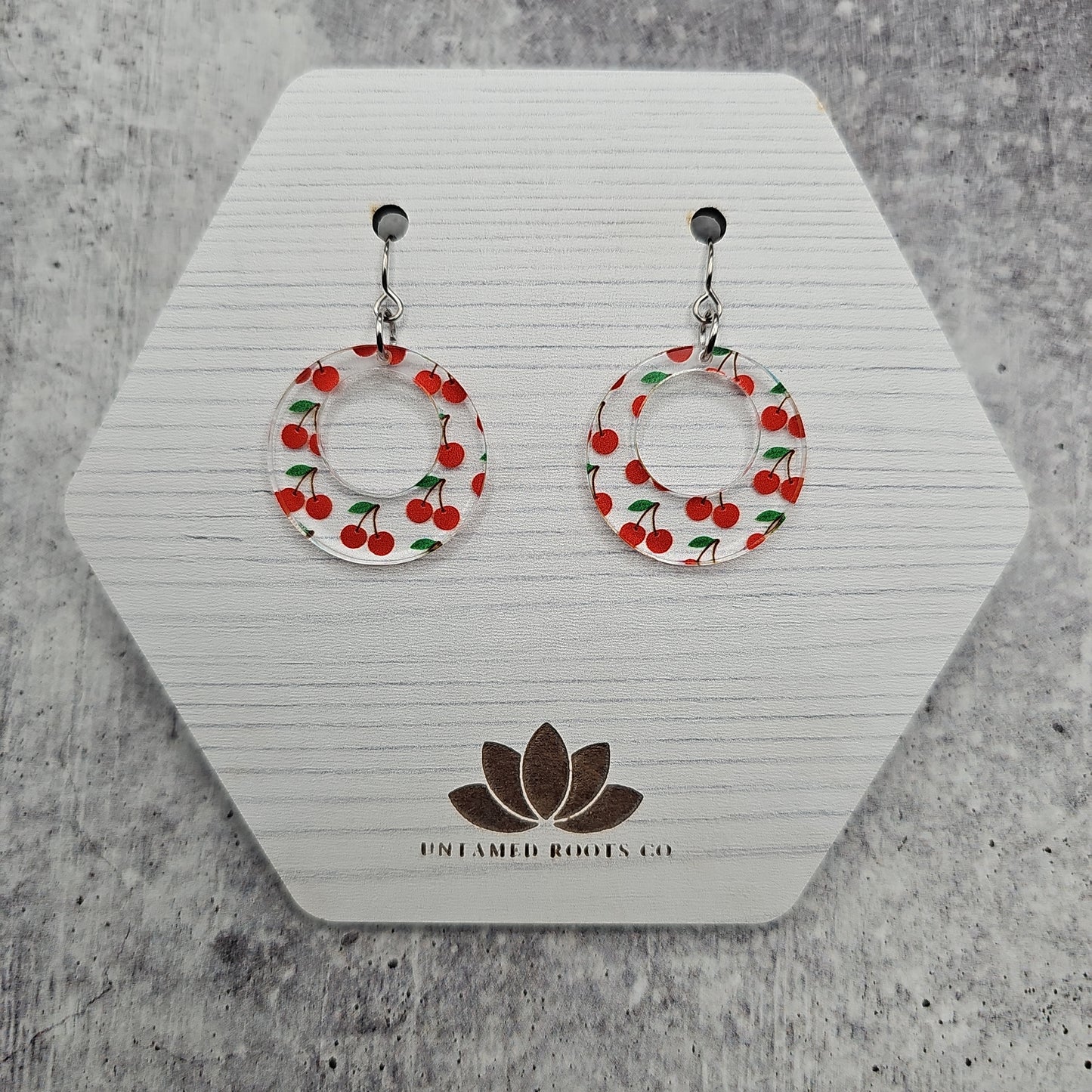 Cherry Print Earrings (8 styles)