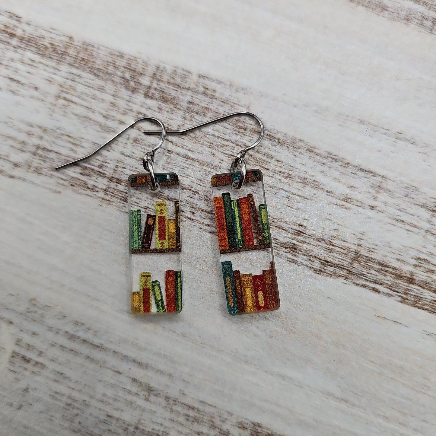 Bookshelf Print Earrings (8 styles)