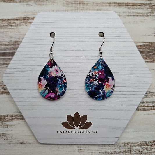 Jewel Tone Floral Earrings (8 styles)