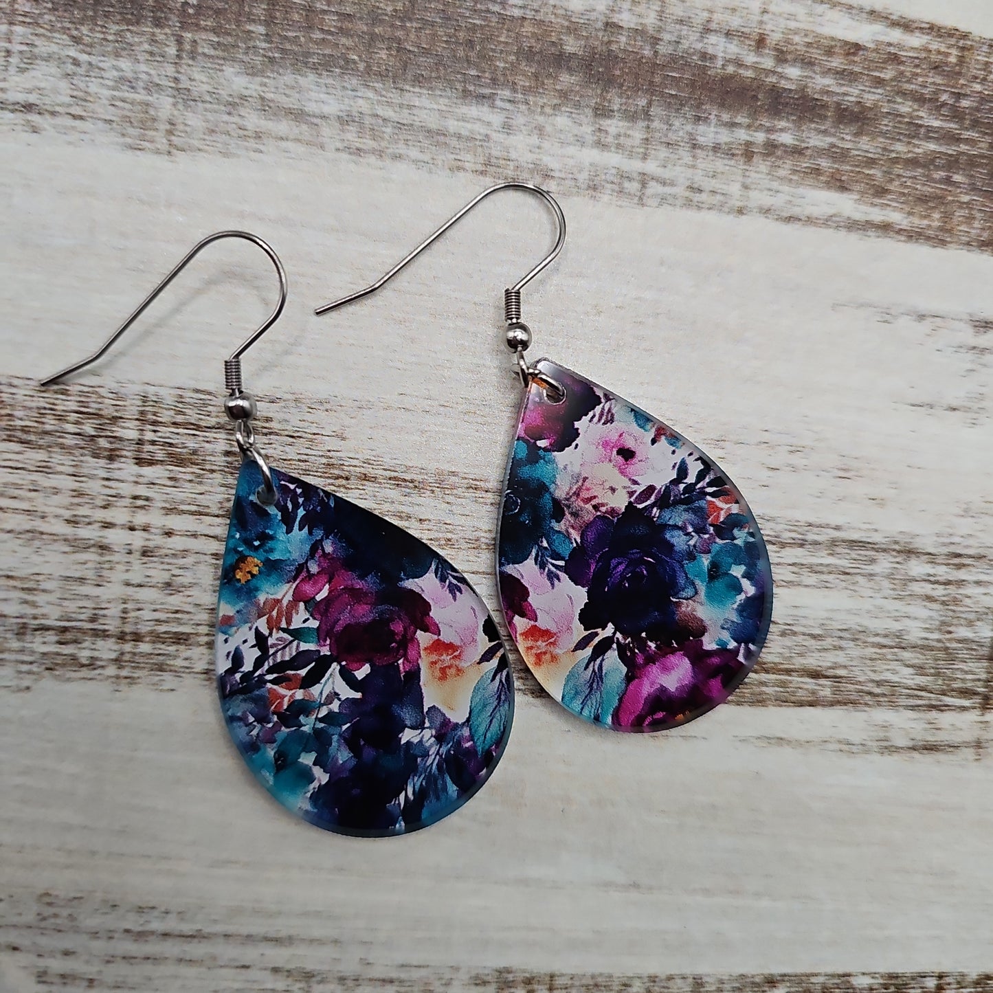 Jewel Tone Floral Earrings (8 styles)