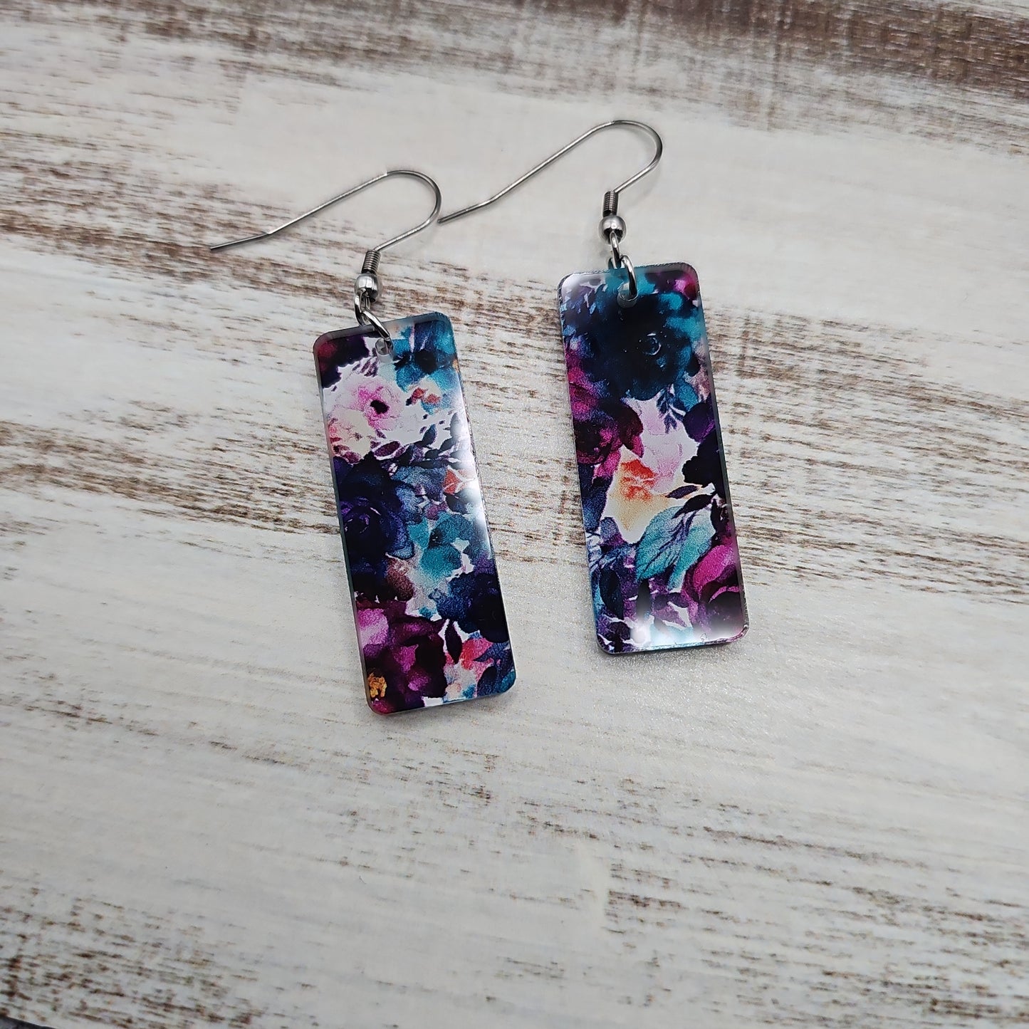 Jewel Tone Floral Earrings (8 styles)