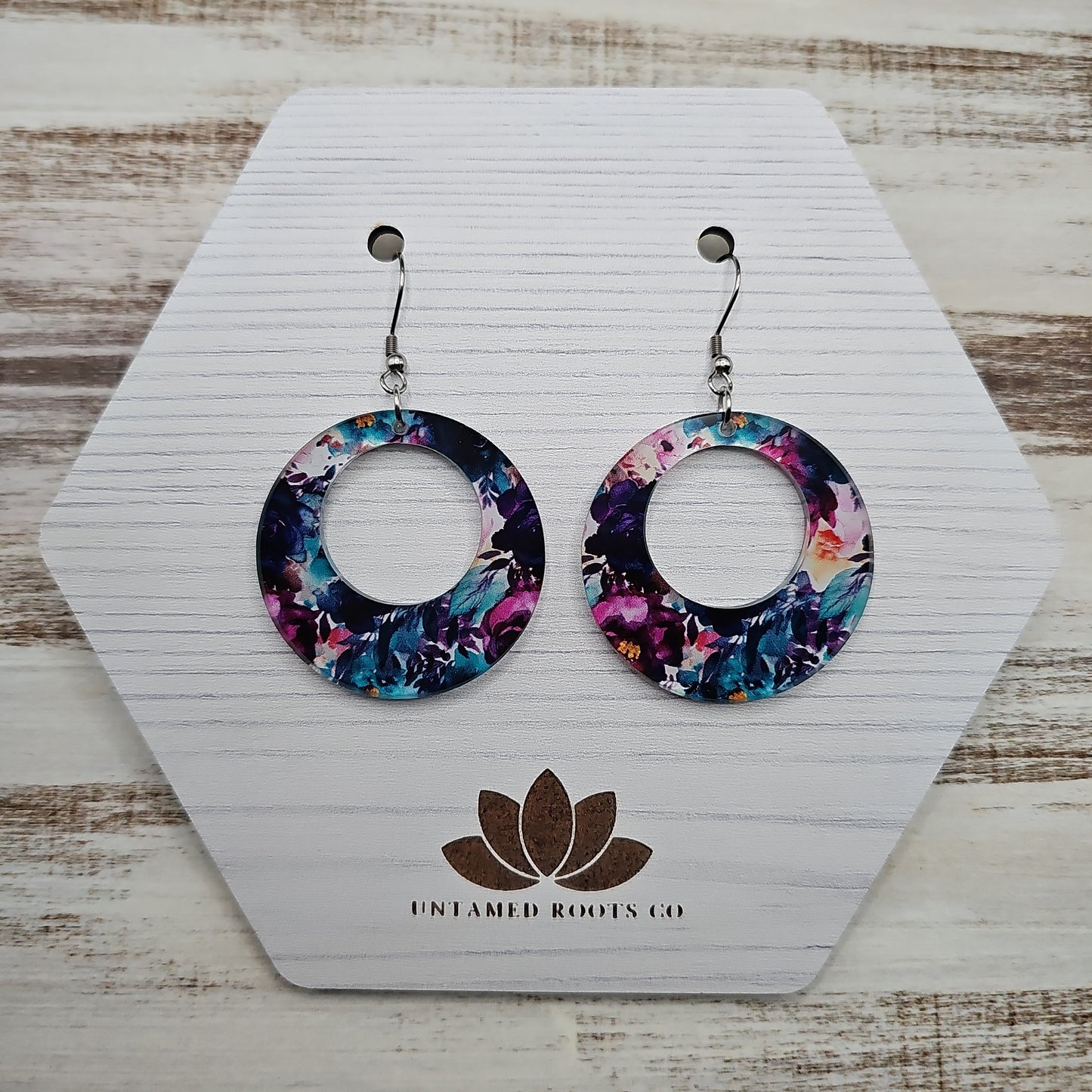 Jewel Tone Floral Earrings (8 styles)