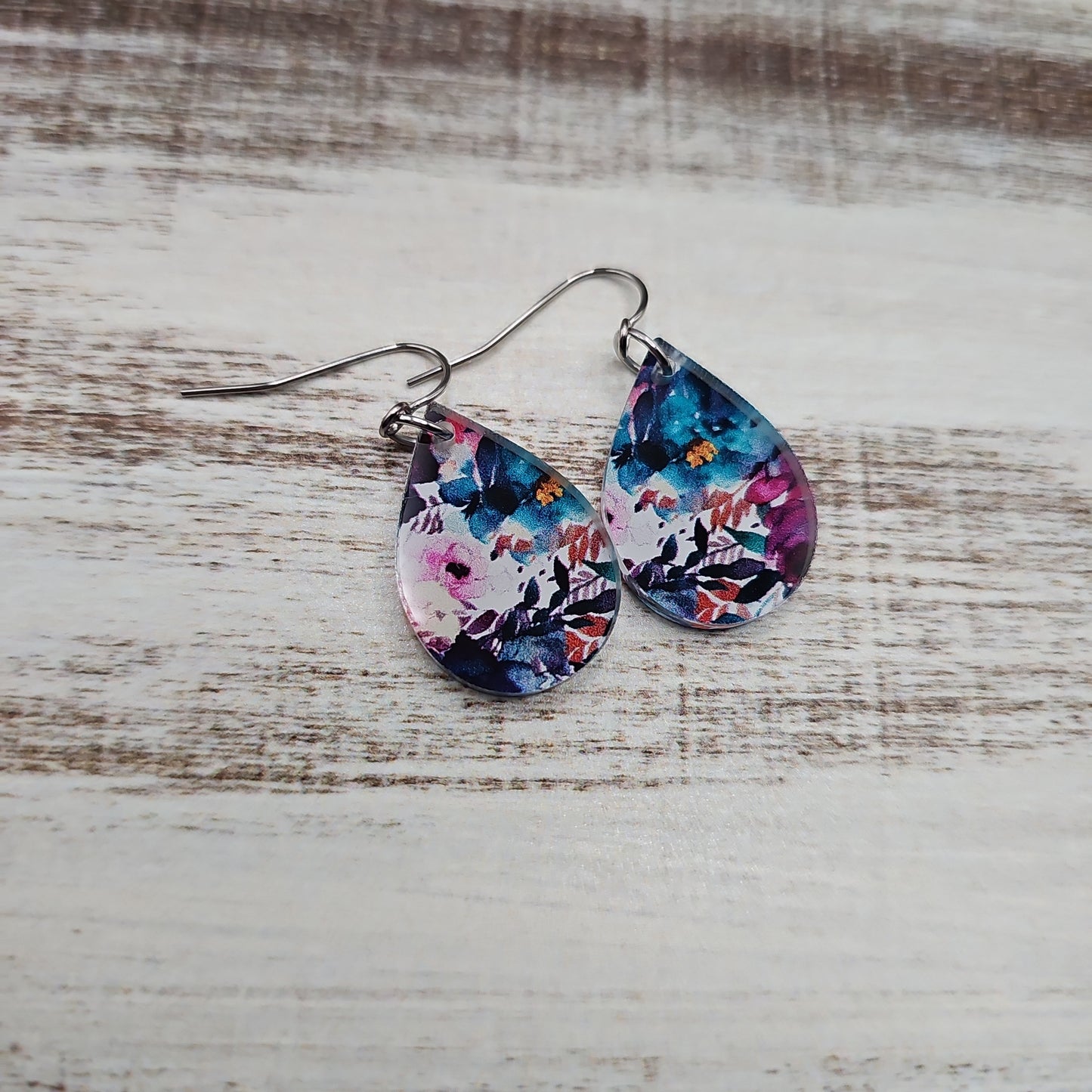 Jewel Tone Floral Earrings (8 styles)