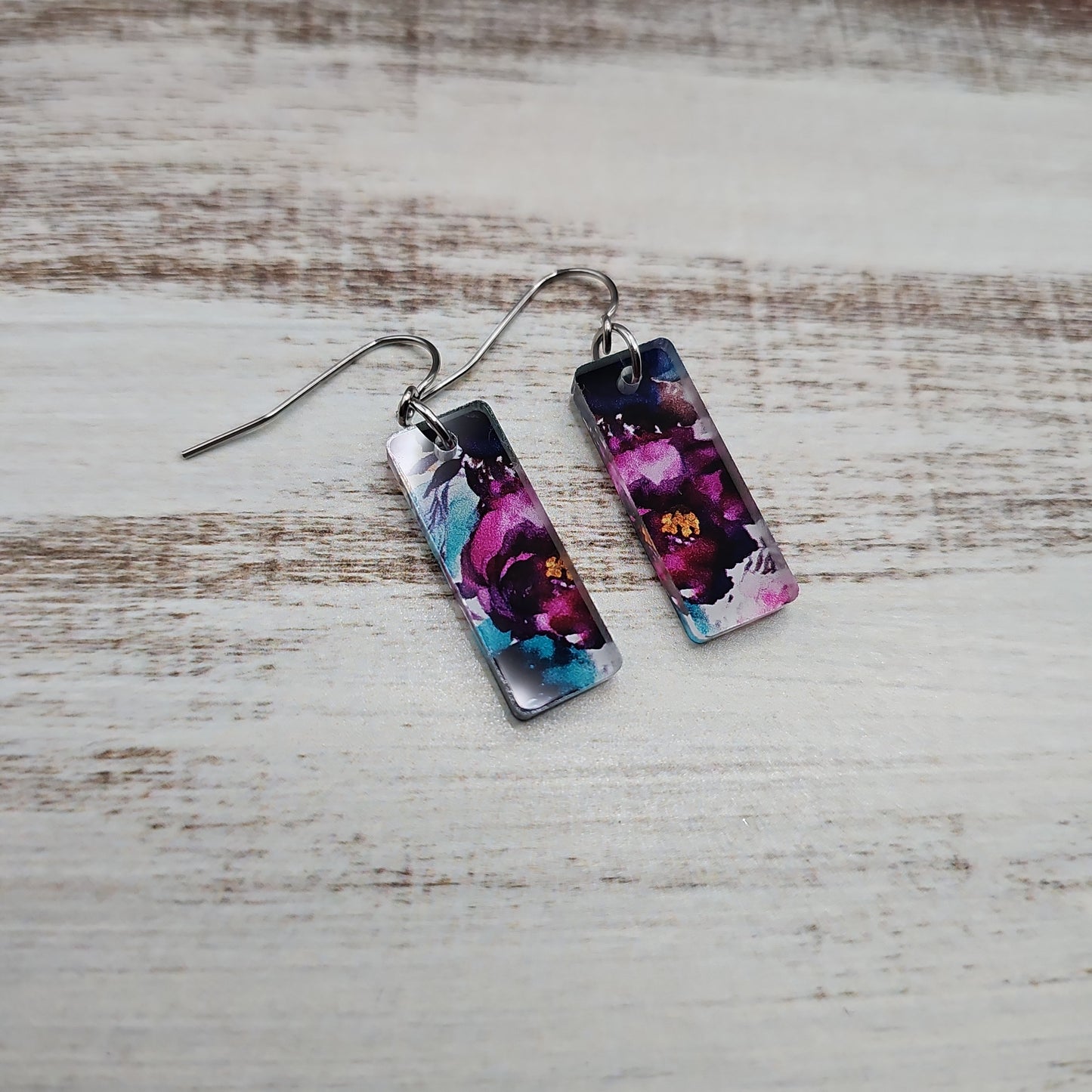 Jewel Tone Floral Earrings (8 styles)