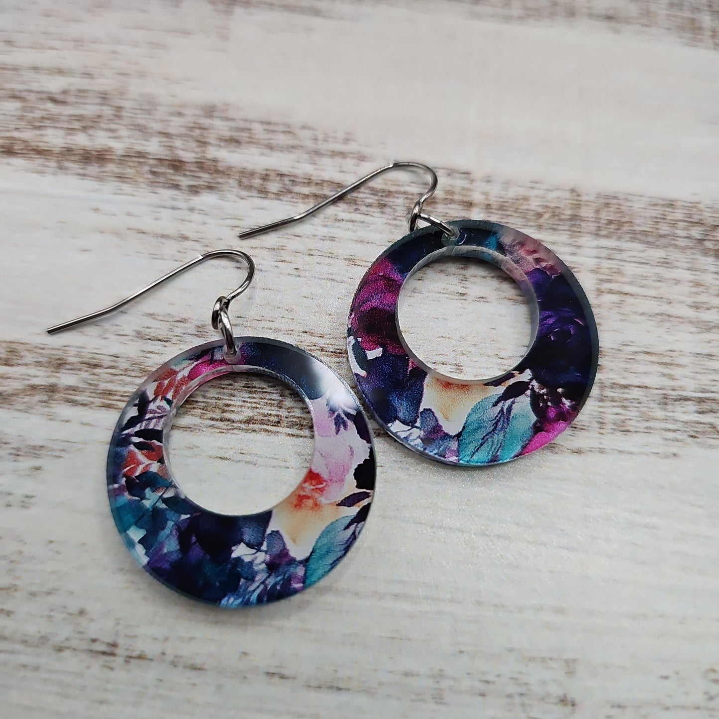 Jewel Tone Floral Earrings (8 styles)