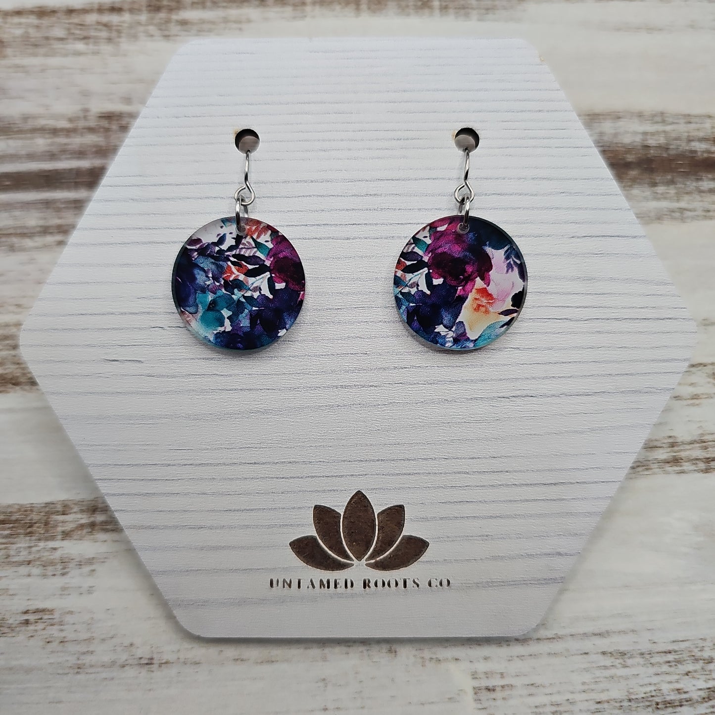 Jewel Tone Floral Earrings (8 styles)