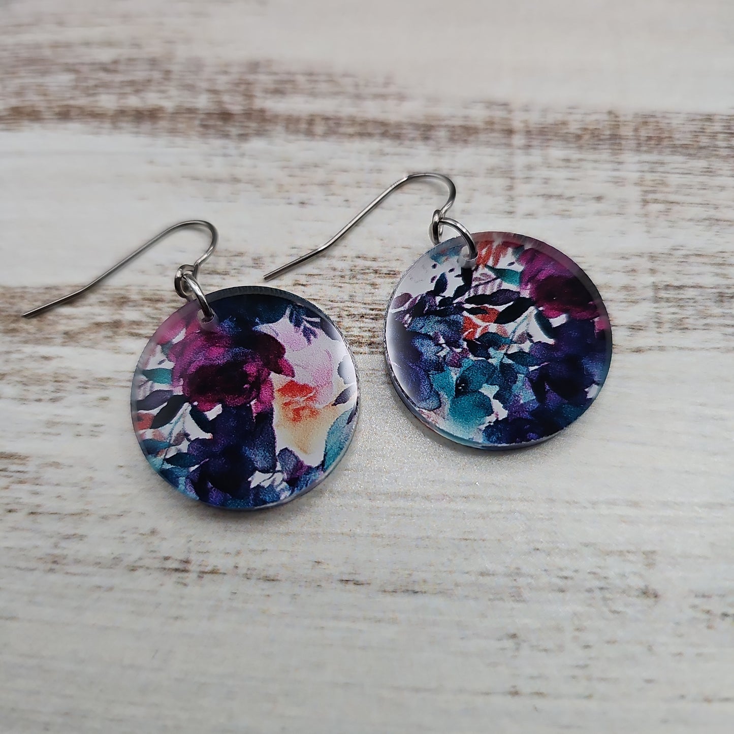 Jewel Tone Floral Earrings (8 styles)