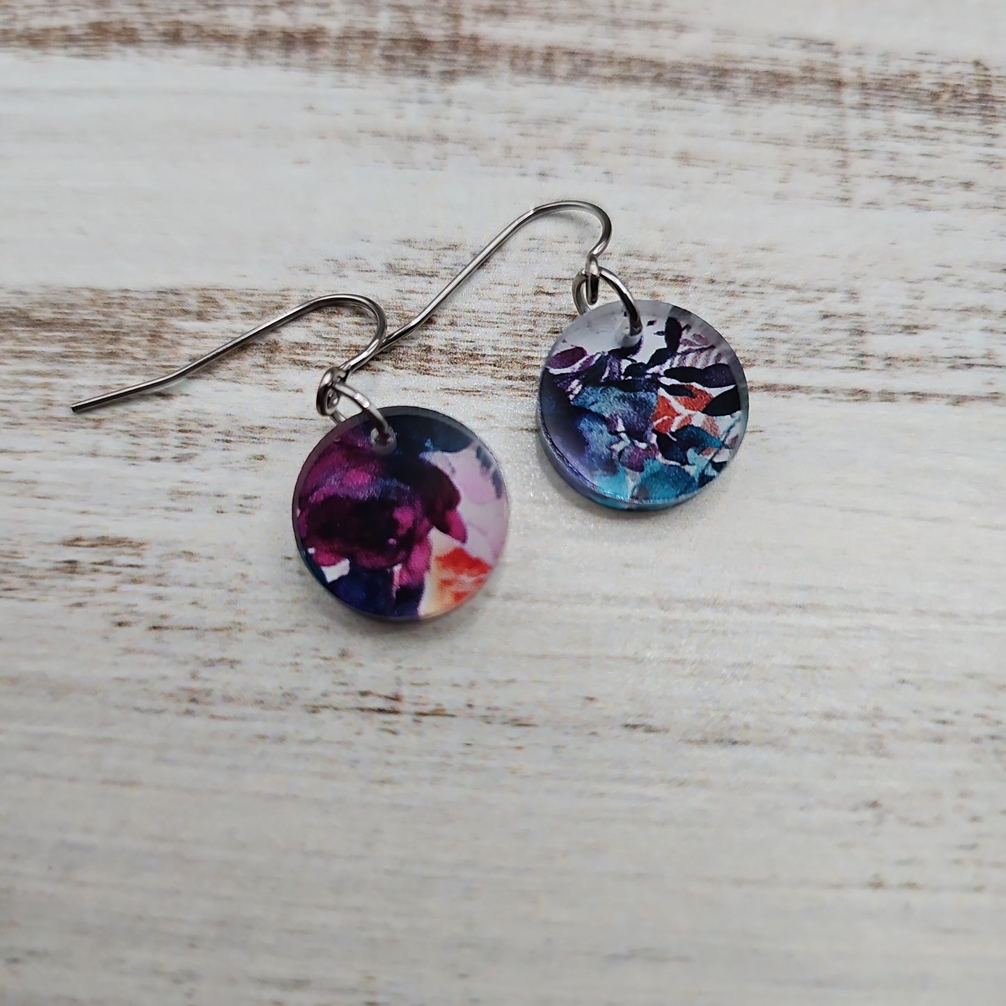 Jewel Tone Floral Earrings (8 styles)