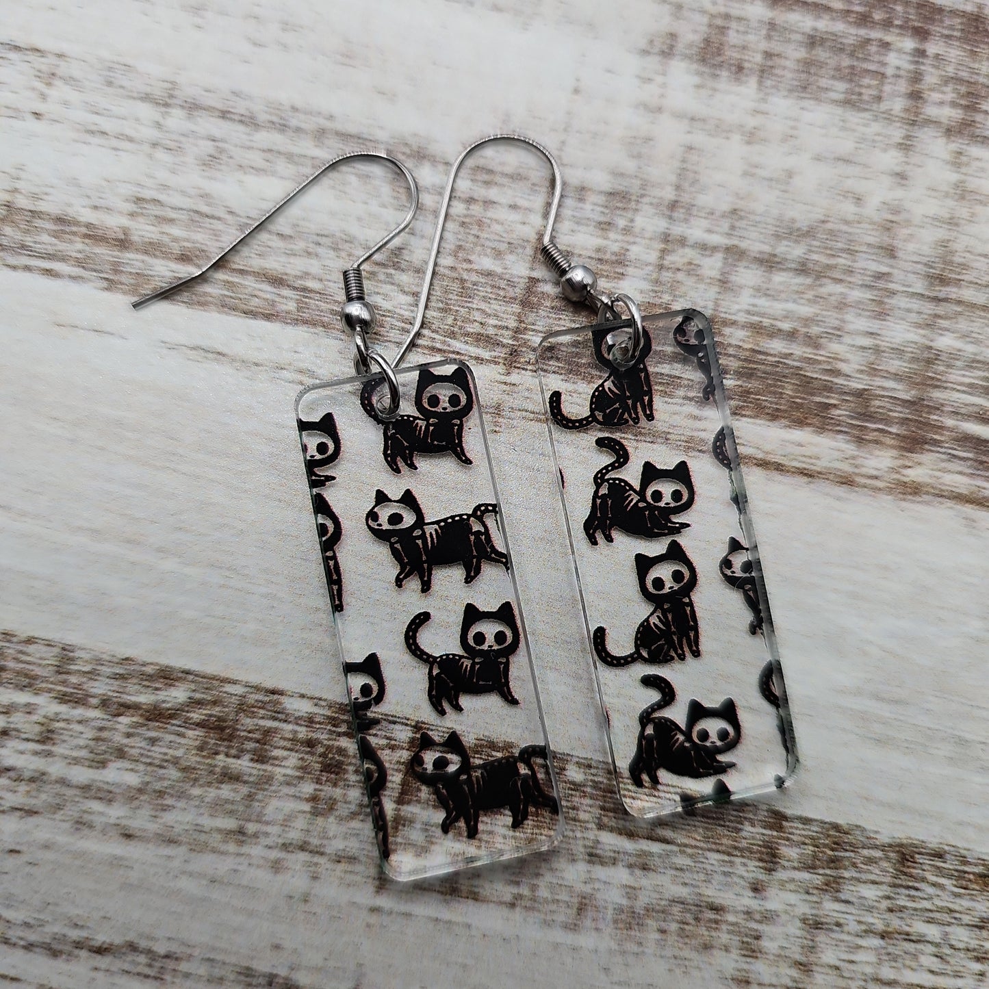 Skeleton Cat Earrings (8 styles)