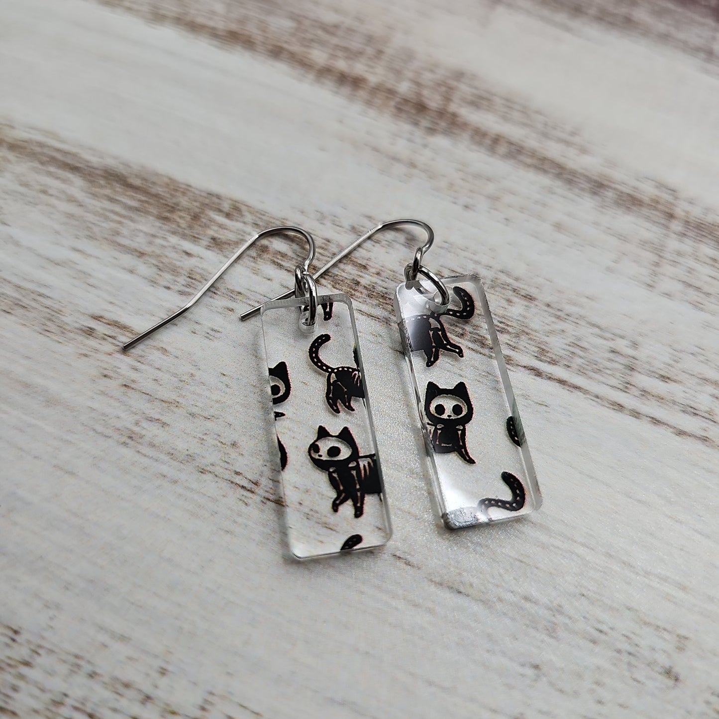 Skeleton Cat Earrings (8 styles)