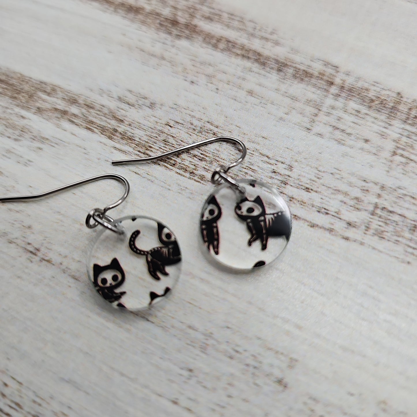 Skeleton Cat Earrings (8 styles)