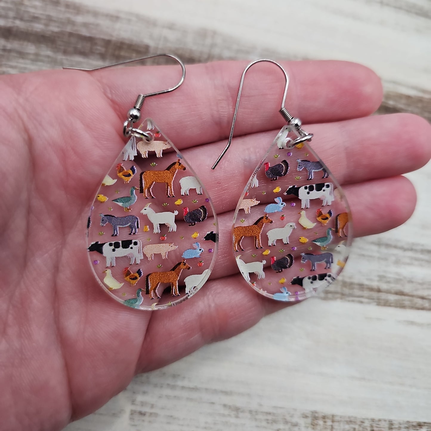 Farm Animal Print Earrings (8 styles)