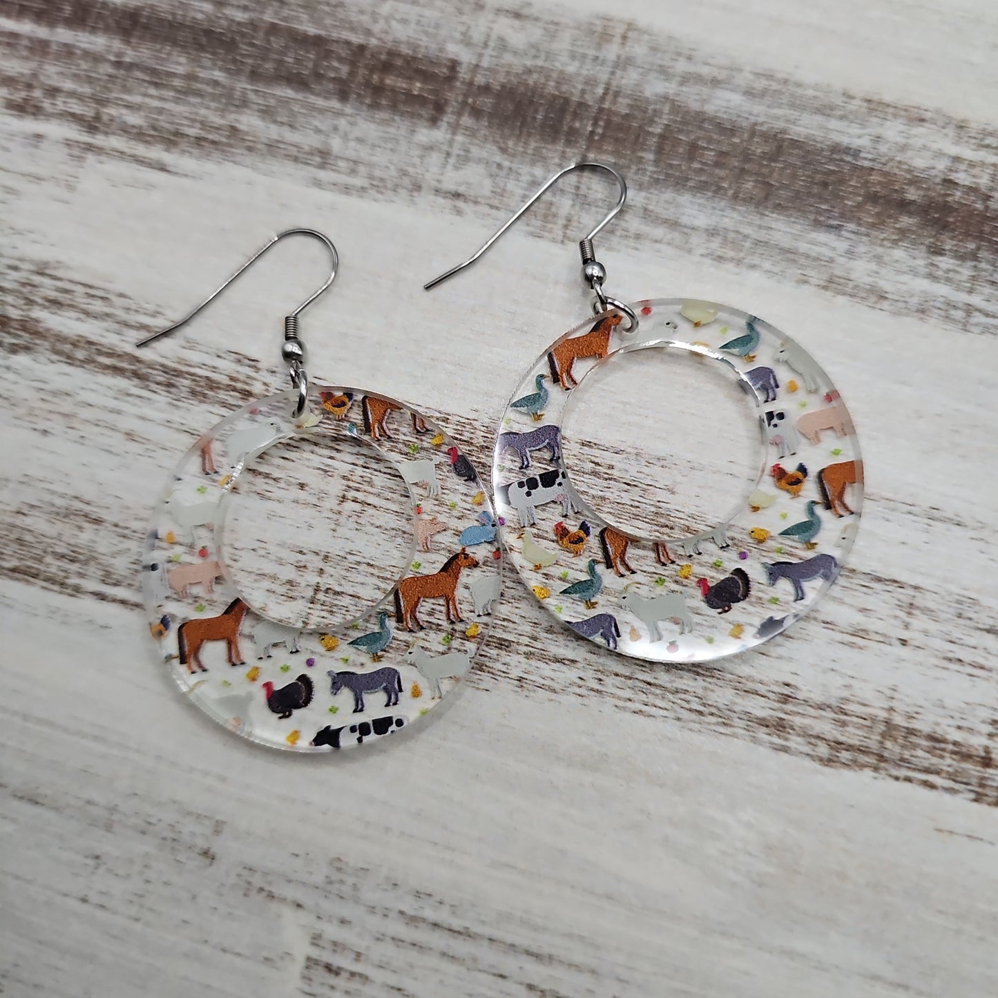 Farm Animal Print Earrings (8 styles)