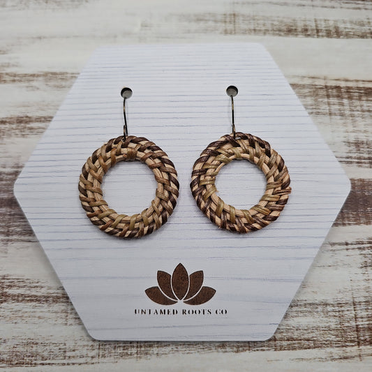 Circle Rattan Earrings