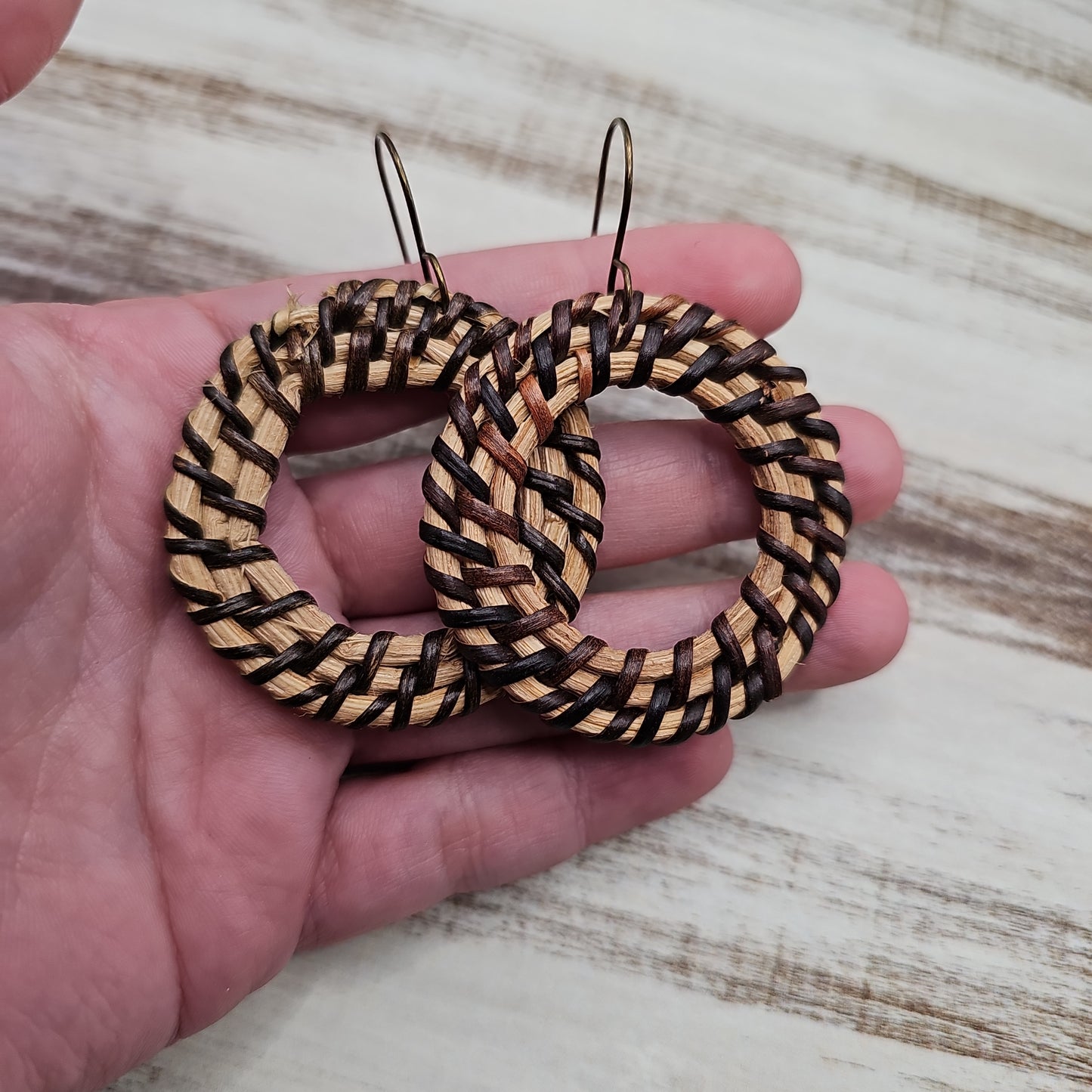 Circle Rattan Earrings