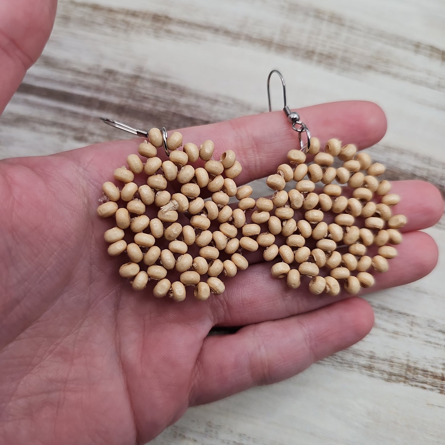 Beaded Circle Earrings