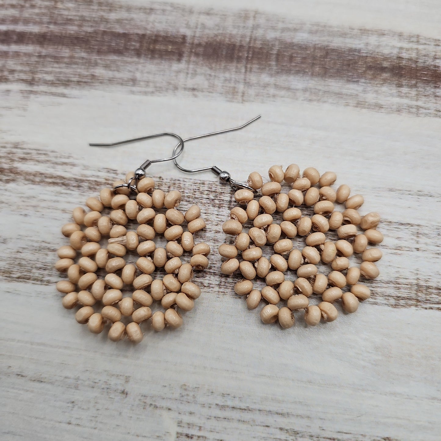 Beaded Circle Earrings