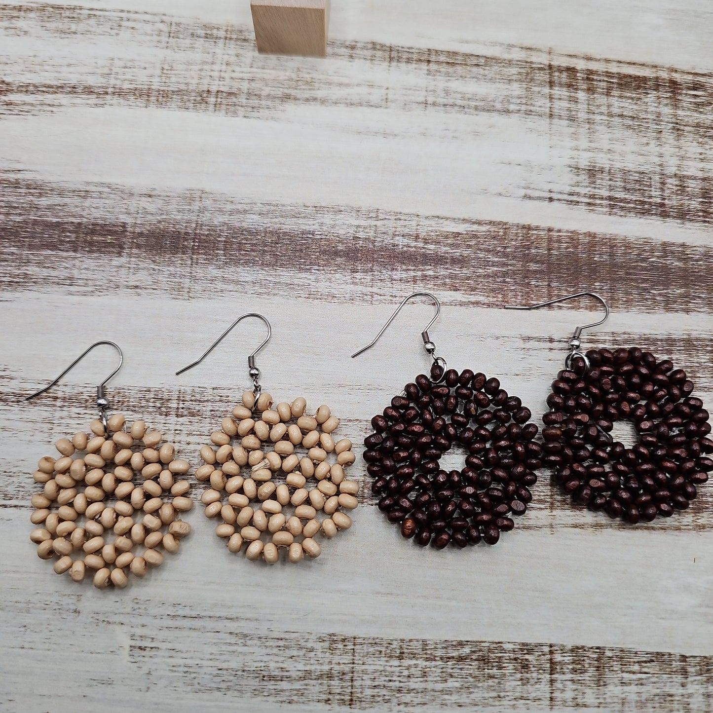 Beaded Circle Earrings