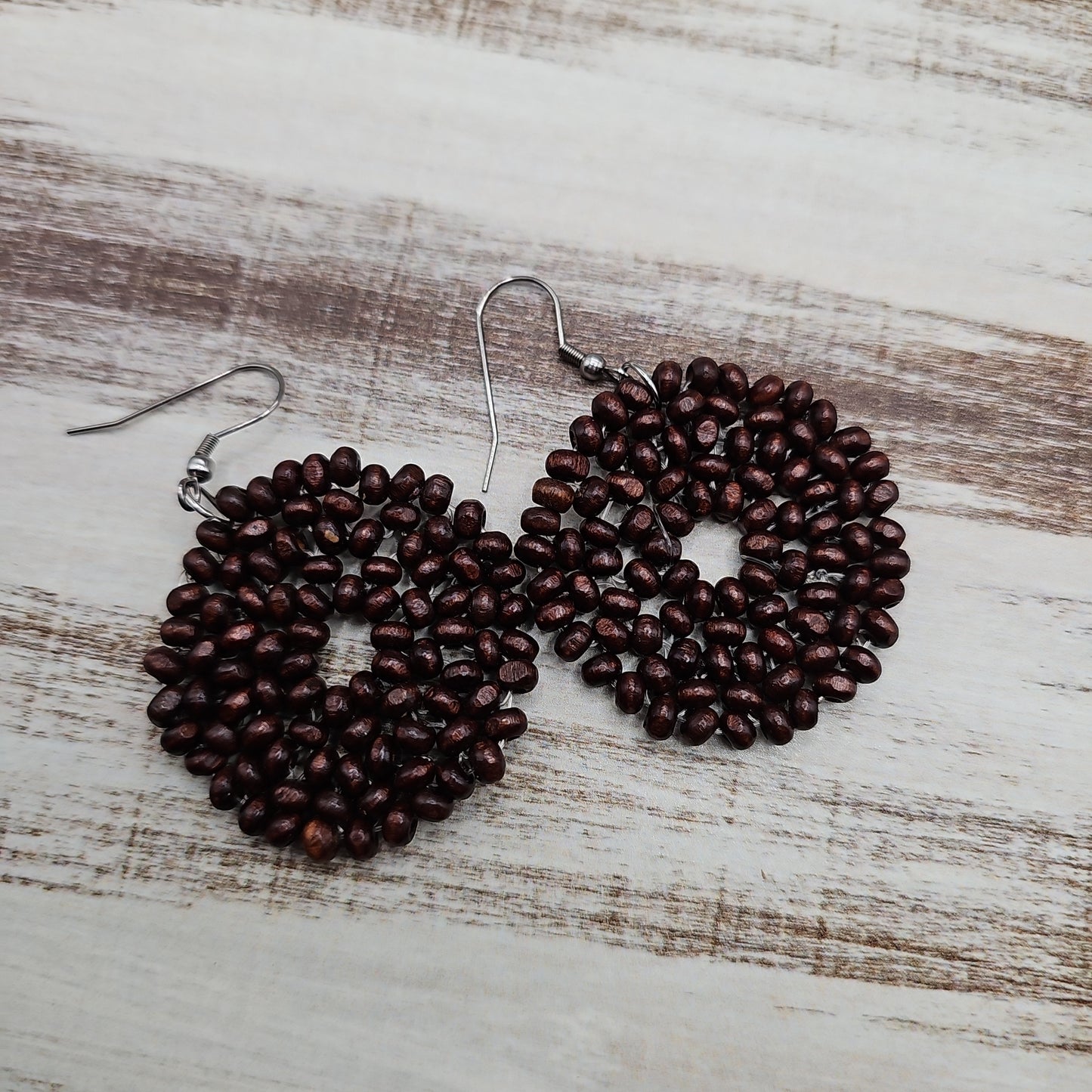 Beaded Circle Earrings