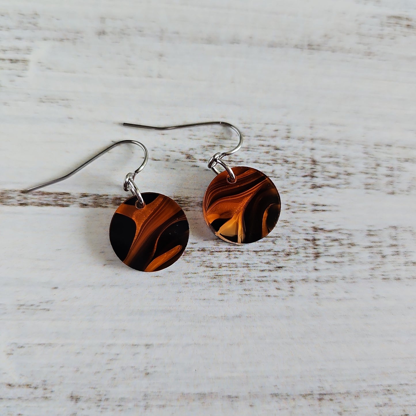 Orange & Black Swirl Earrings (8 styles)