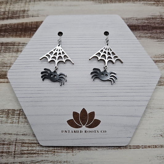 Spider & Web Earrings