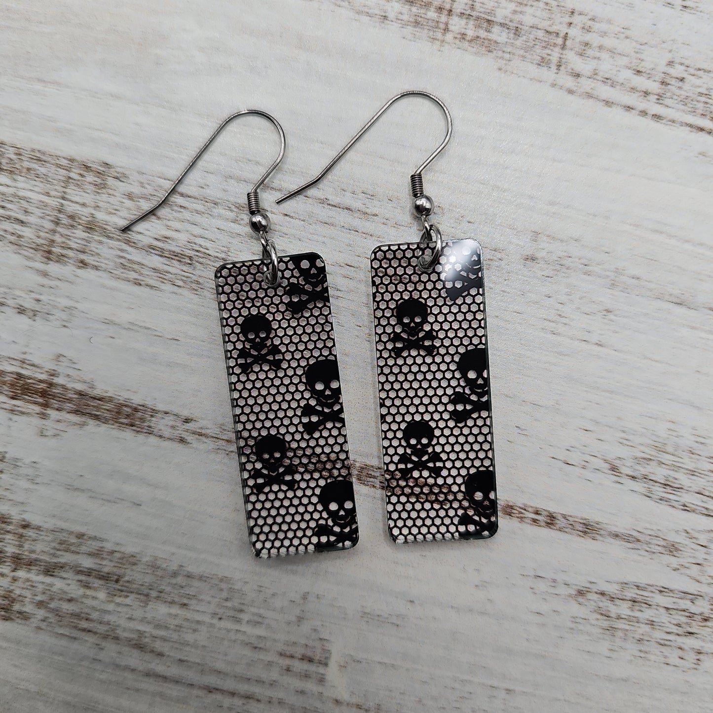 Clear Lacy Skull Print Earrings (8 styles)