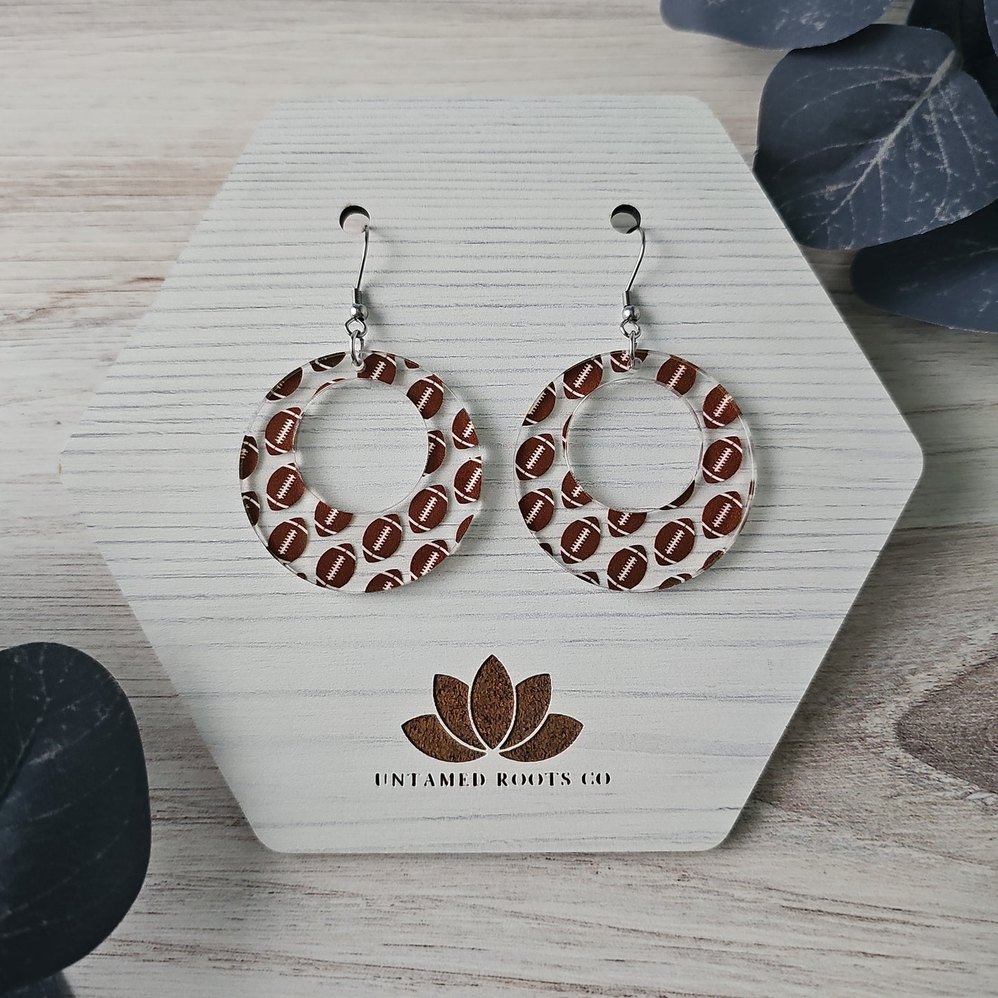 Football Print Earrings (8 styles)