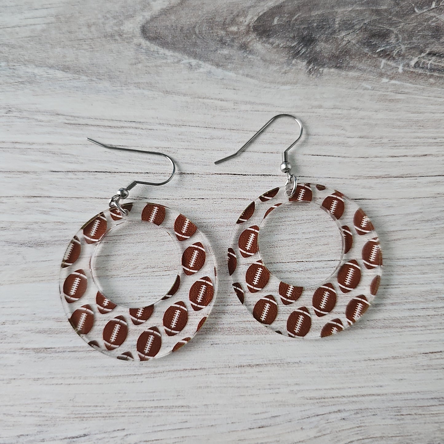 Football Print Earrings (8 styles)