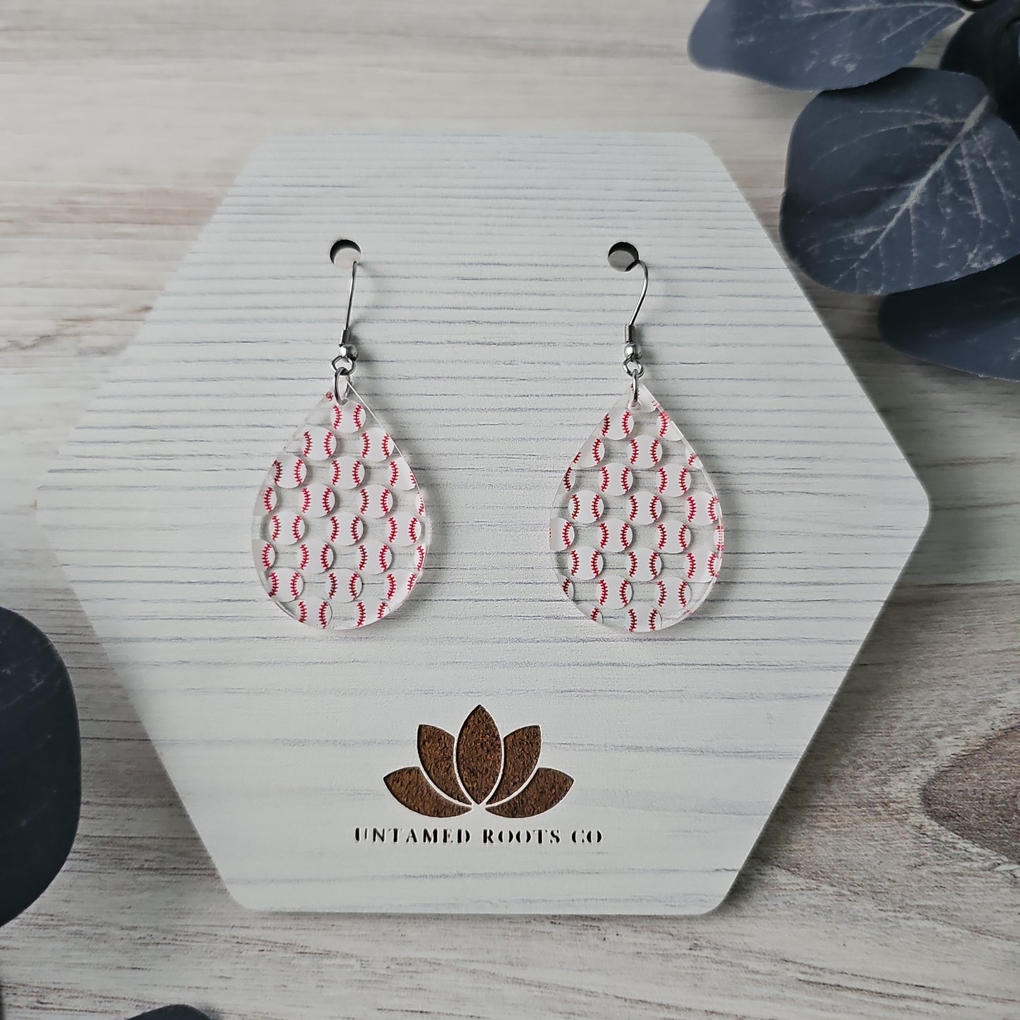 Baseball Print Earrings (8 styles)