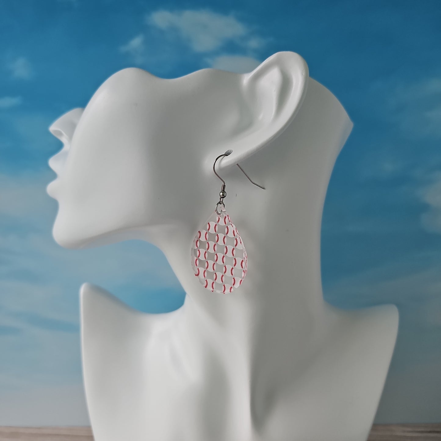 Baseball Print Earrings (8 styles)