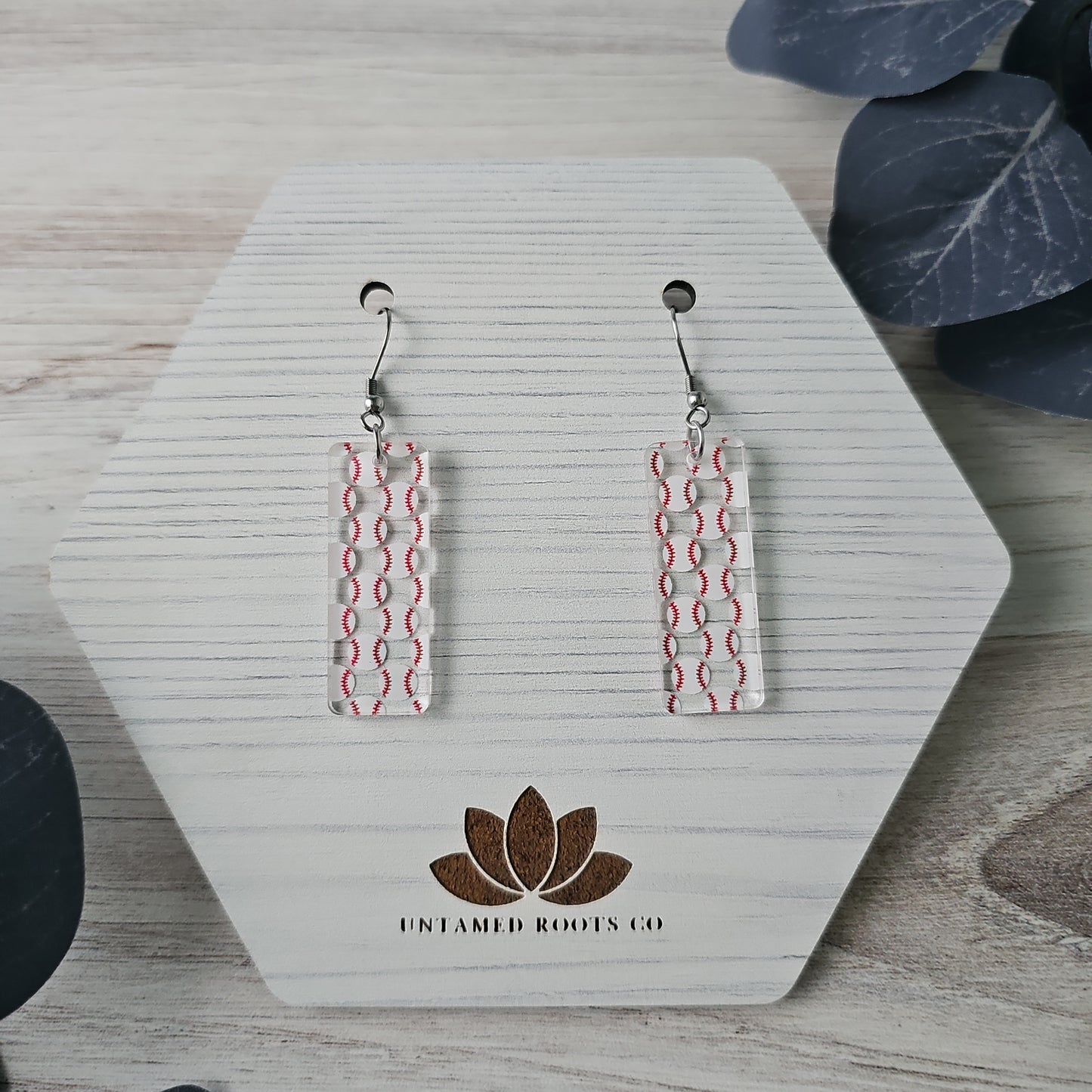 Baseball Print Earrings (8 styles)