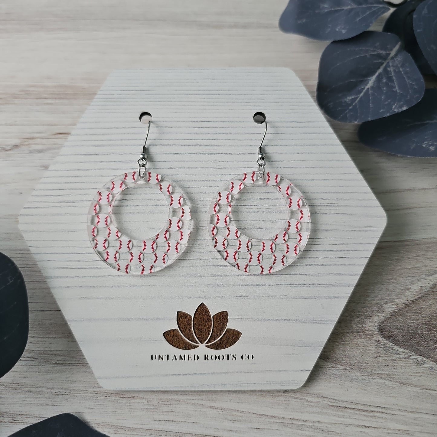 Baseball Print Earrings (8 styles)