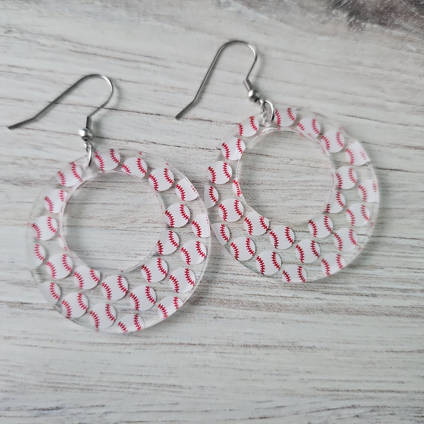 Baseball Print Earrings (8 styles)