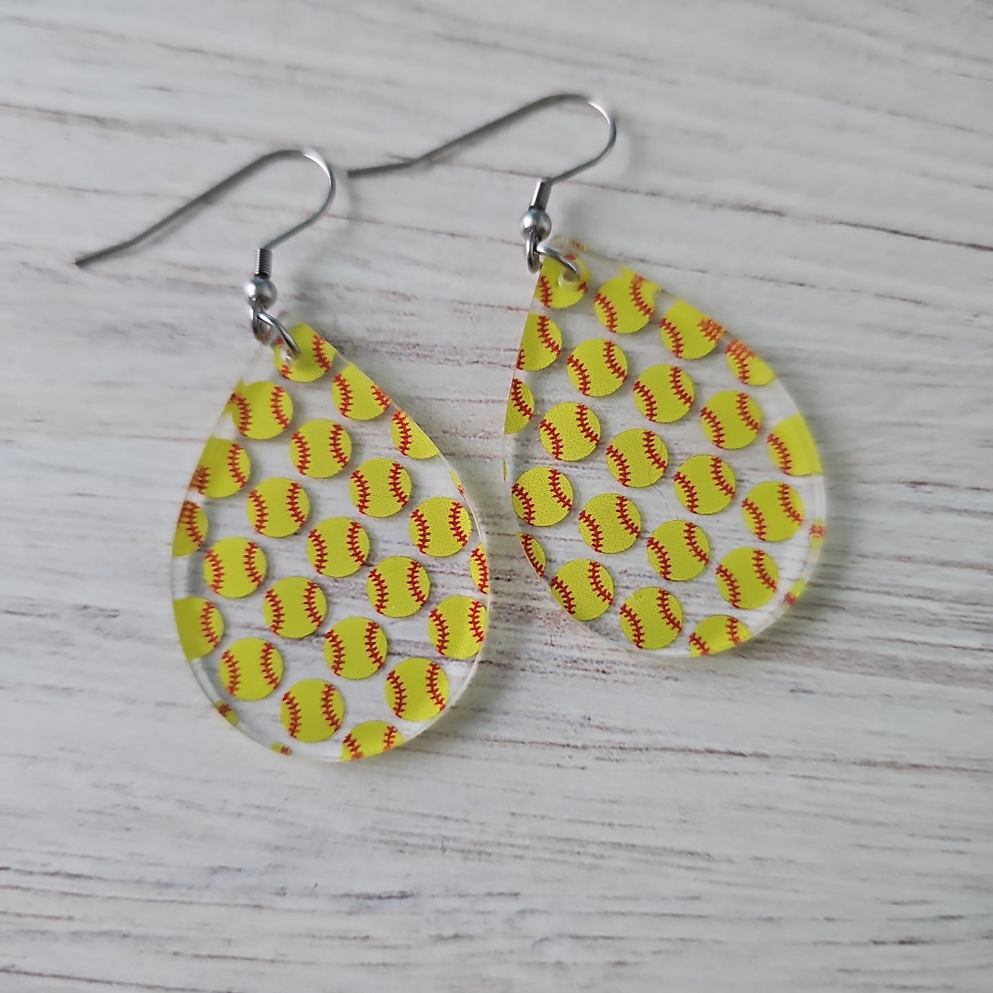 Softball Print Earrings (8 styles)