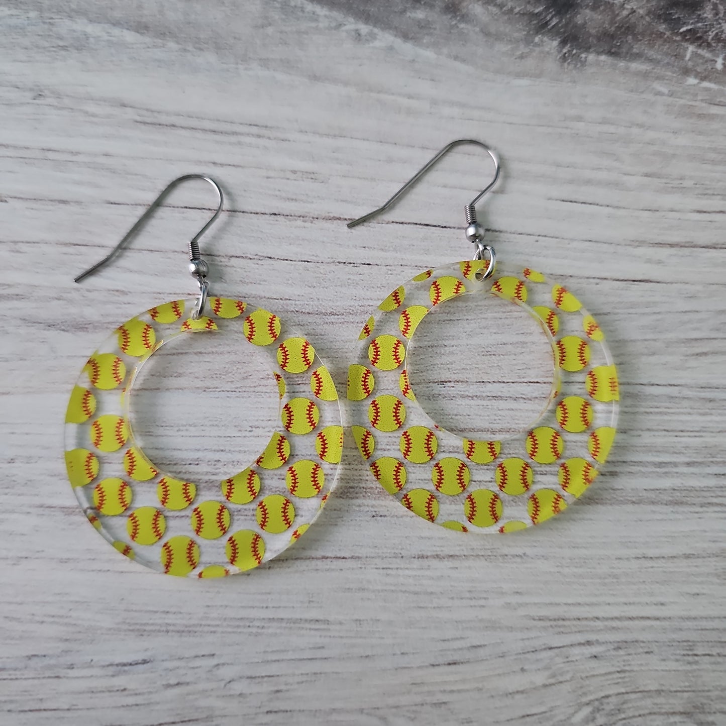 Softball Print Earrings (8 styles)