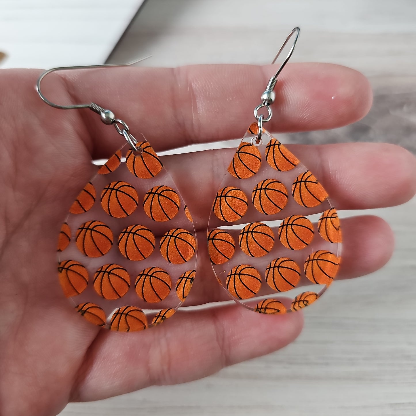 Basketball Print Earrings (8 styles)