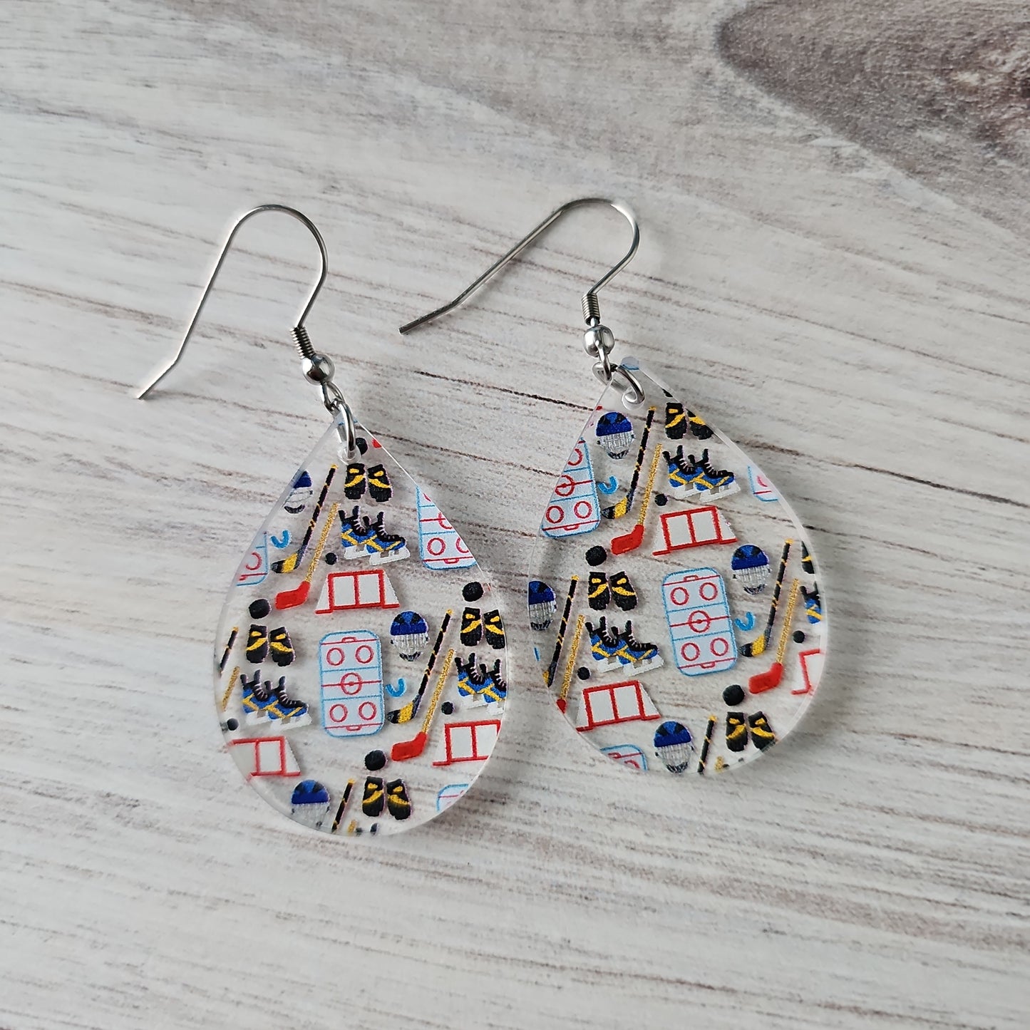 Hockey Print Earrings (8 styles)