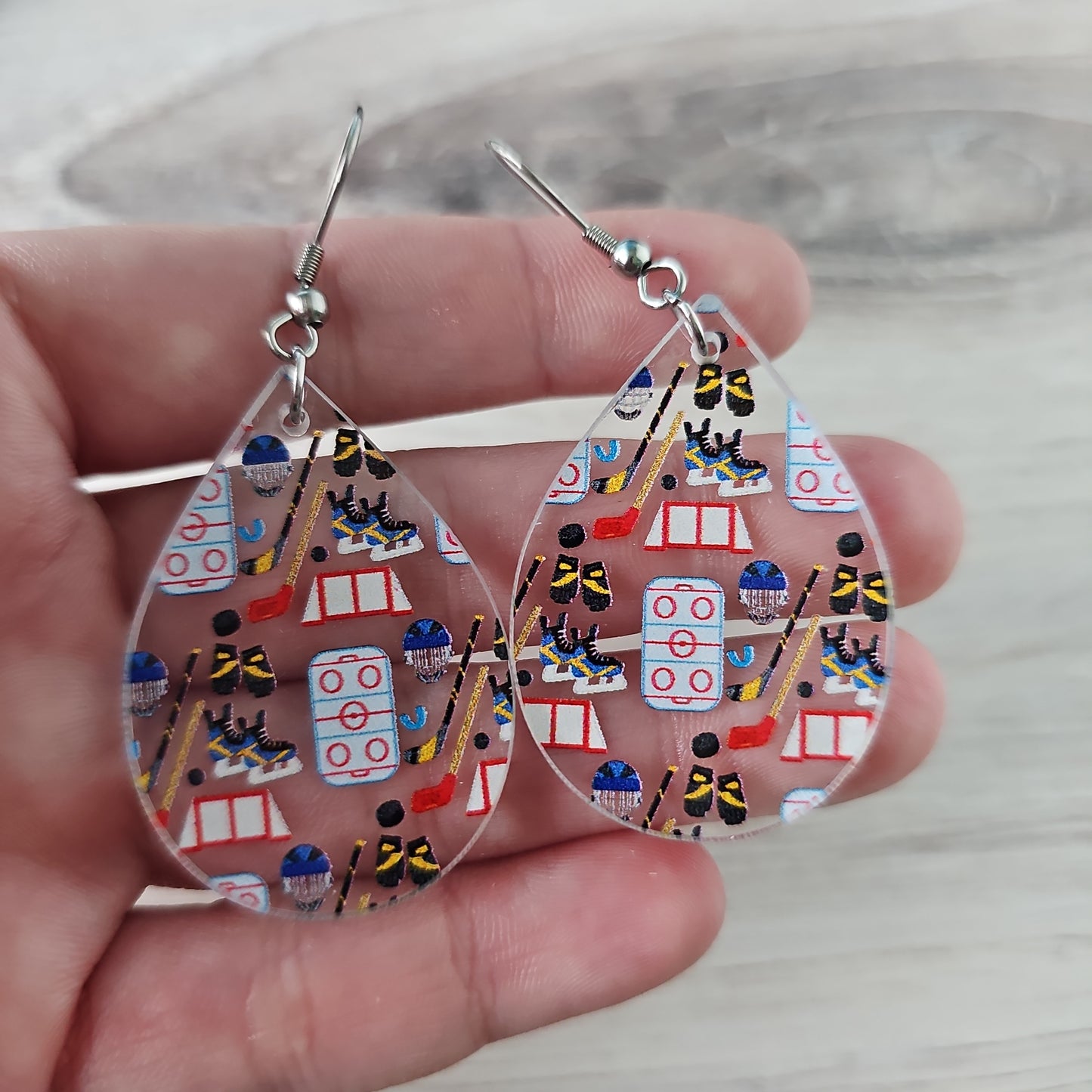 Hockey Print Earrings (8 styles)