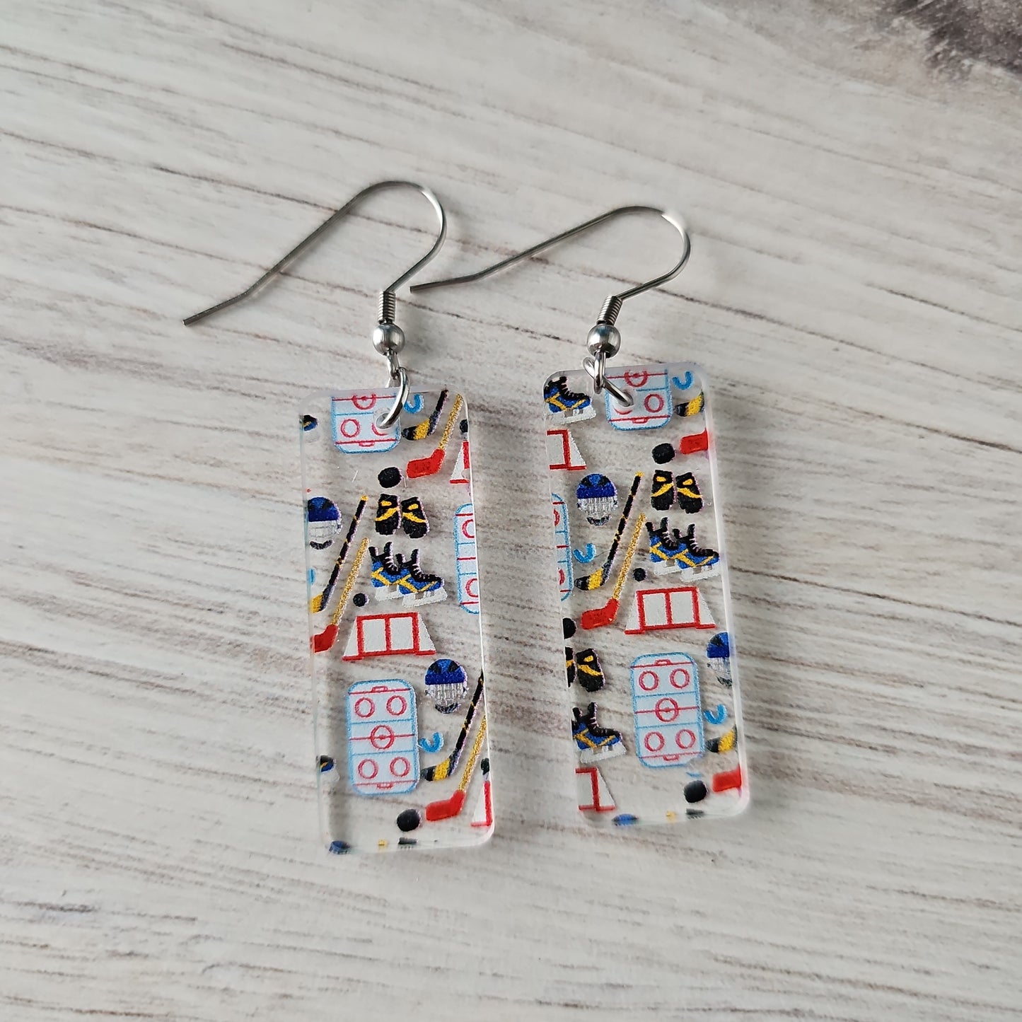 Hockey Print Earrings (8 styles)