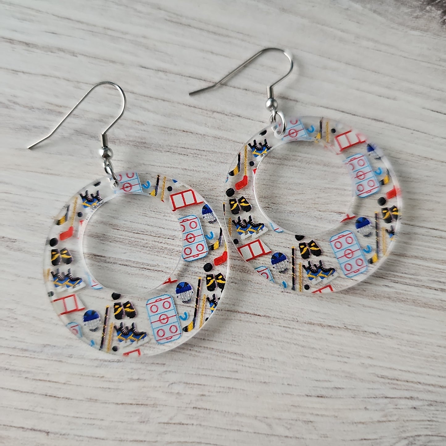 Hockey Print Earrings (8 styles)