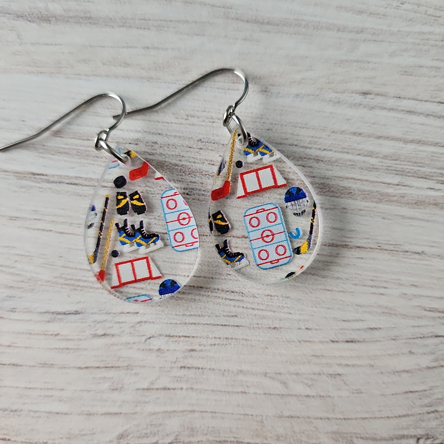 Hockey Print Earrings (8 styles)