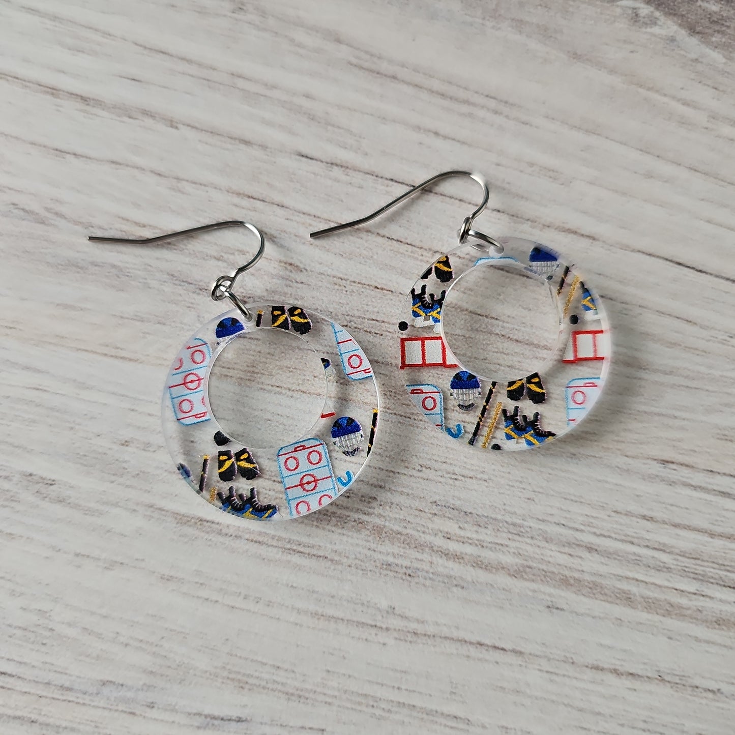 Hockey Print Earrings (8 styles)