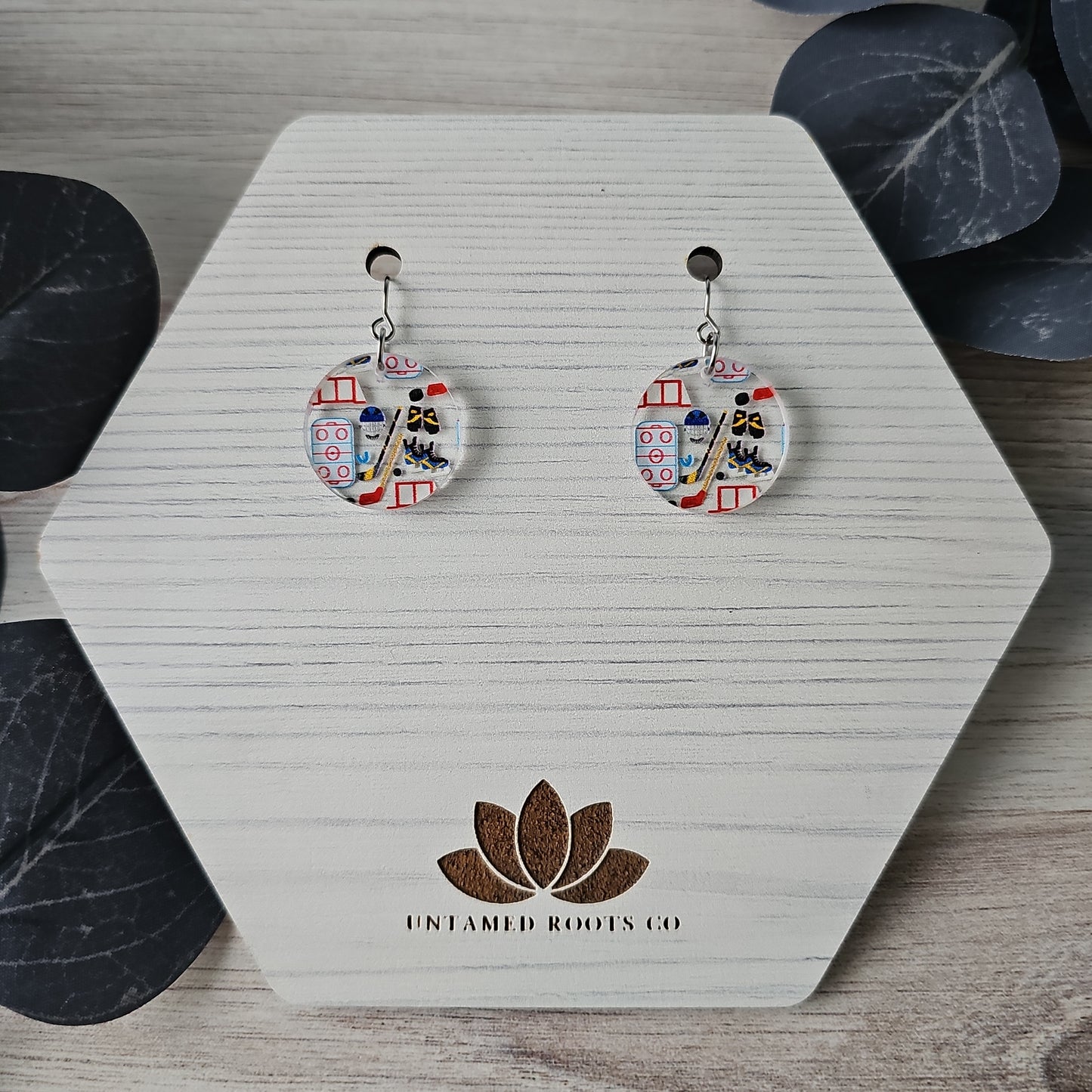 Hockey Print Earrings (8 styles)