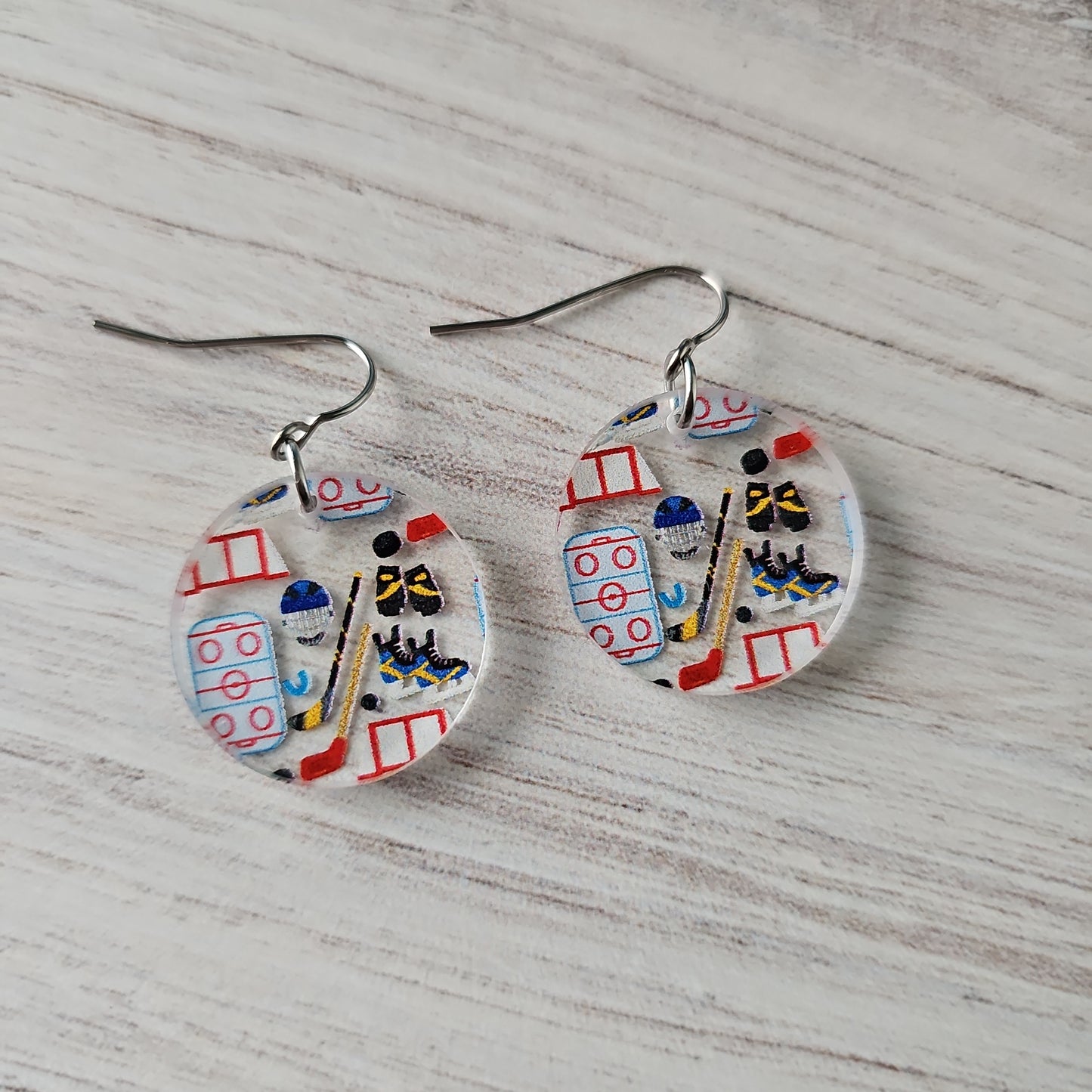 Hockey Print Earrings (8 styles)