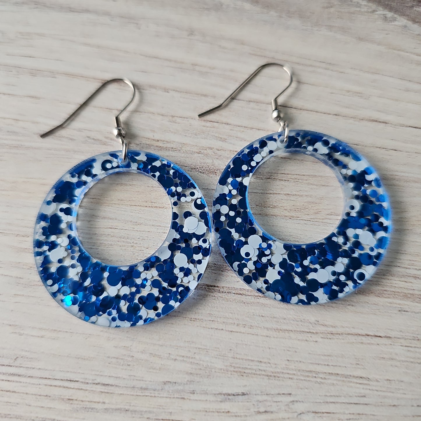 Blue & White Polka Dot Earrings (8 styles)
