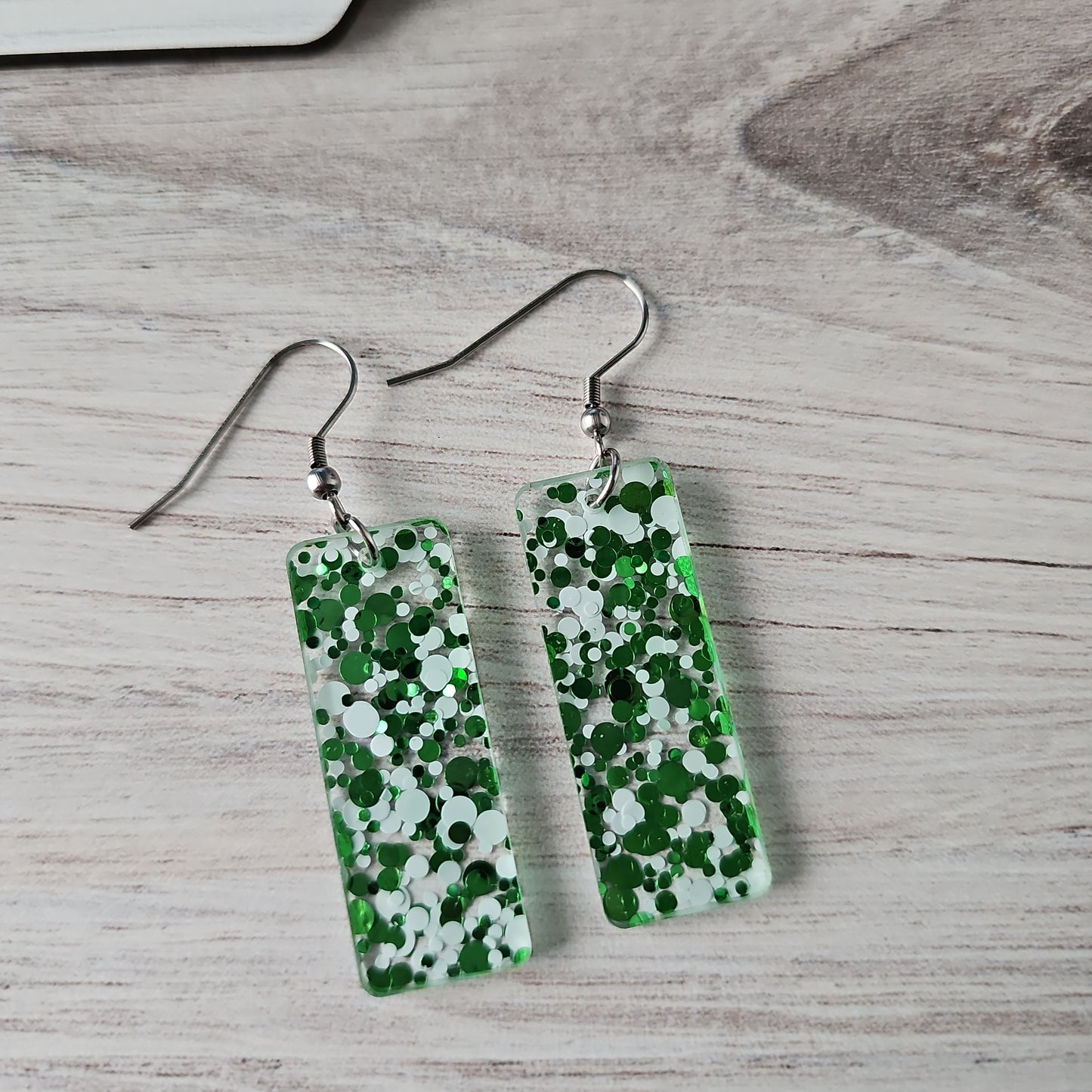 Green & White Polka Dot Earrings (8 styles)