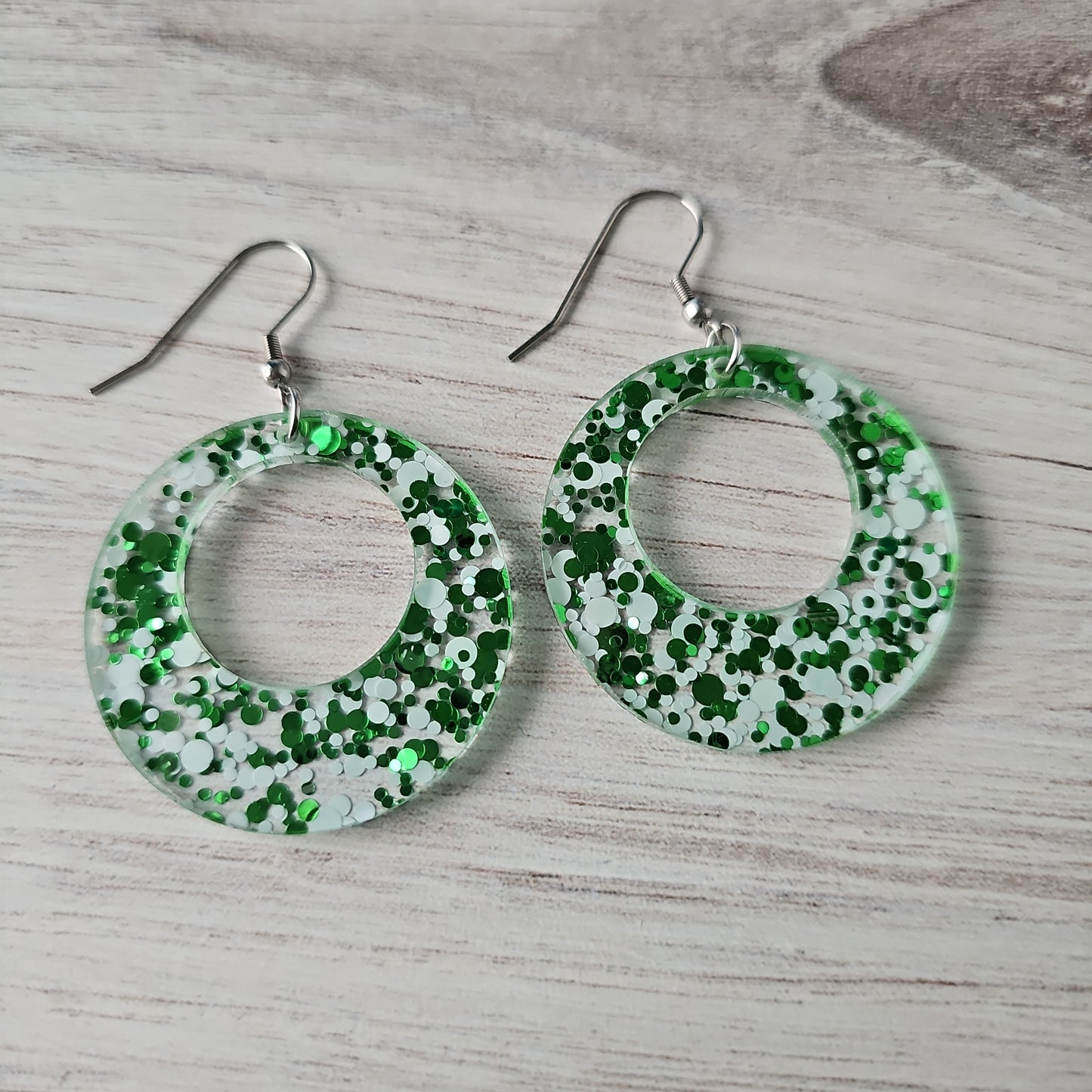 Green & White Polka Dot Earrings (8 styles)