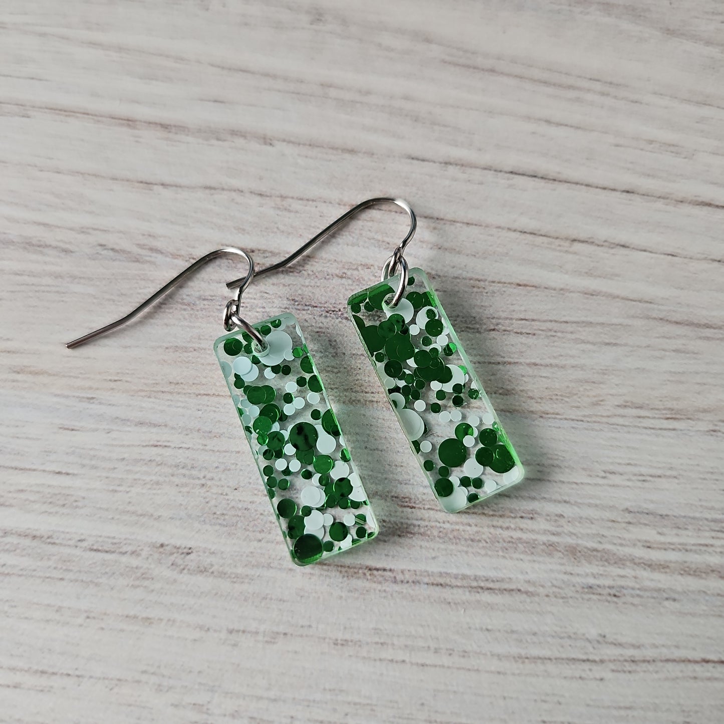 Green & White Polka Dot Earrings (8 styles)